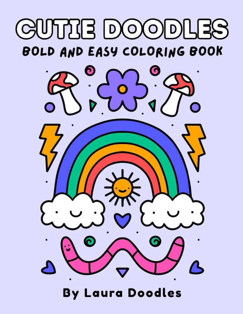 Cutie Doodles: Bold and Easy Coloring Book