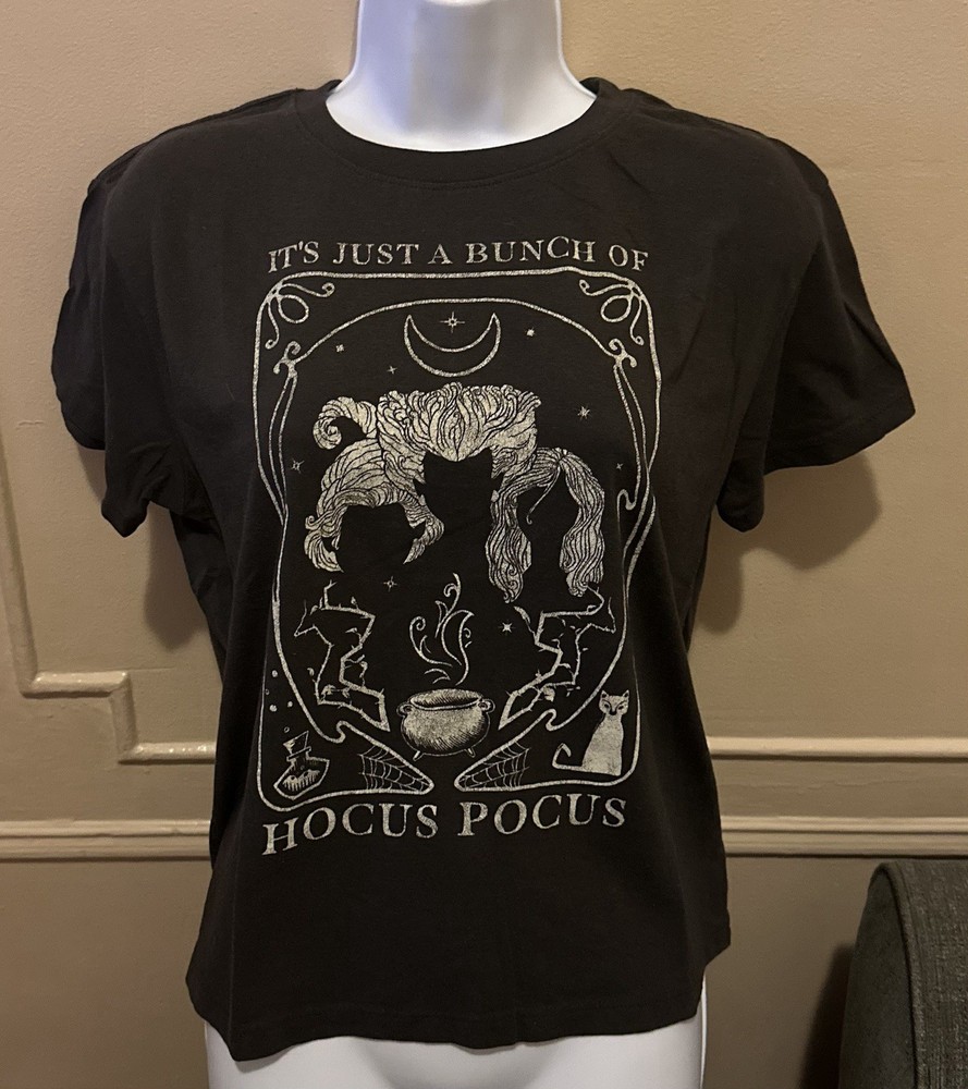 Disney Its Just A Bunch Of Hocus Pocus Gray Women’s Tee T-shirt Medium