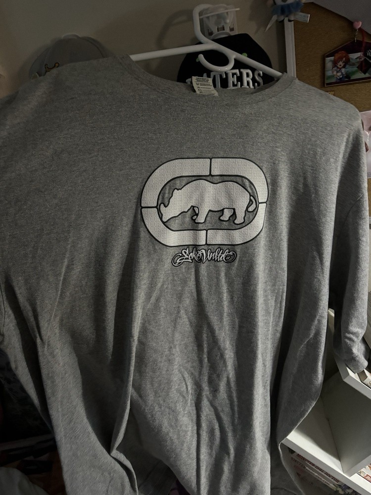 Ecko Unltd. Men's T-Shirt Rhino Classic Grey Size 3XL Y2K