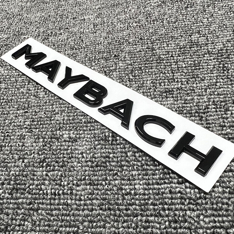 Glossy Black Maybach Number Trunk Letters Badge Emblems Sticker For MercedesBenz