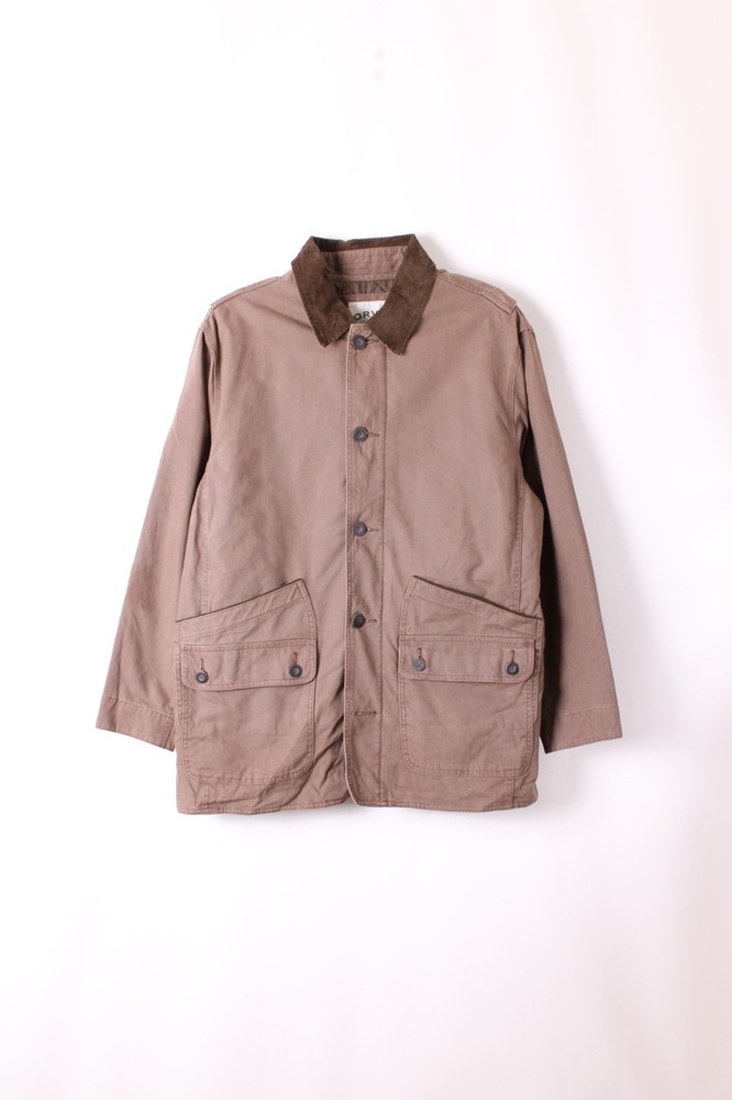 Vintage Hunting Jacket Chore Coat Orvis Canvas Faded Brown XL