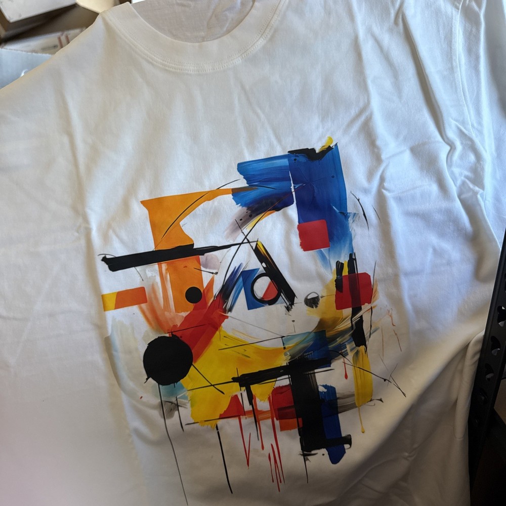 Graphic Abstract Art T-Shirt Large Cotton NEW Shipping Included-image