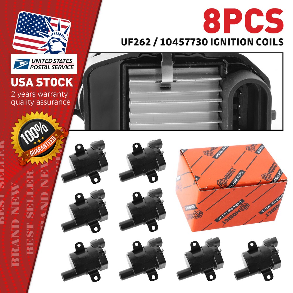 8Pcs High-Performance Ignition Coils for GMC Chevy Silverado 4.8L 5.3L 6.0L UF262 Compatible