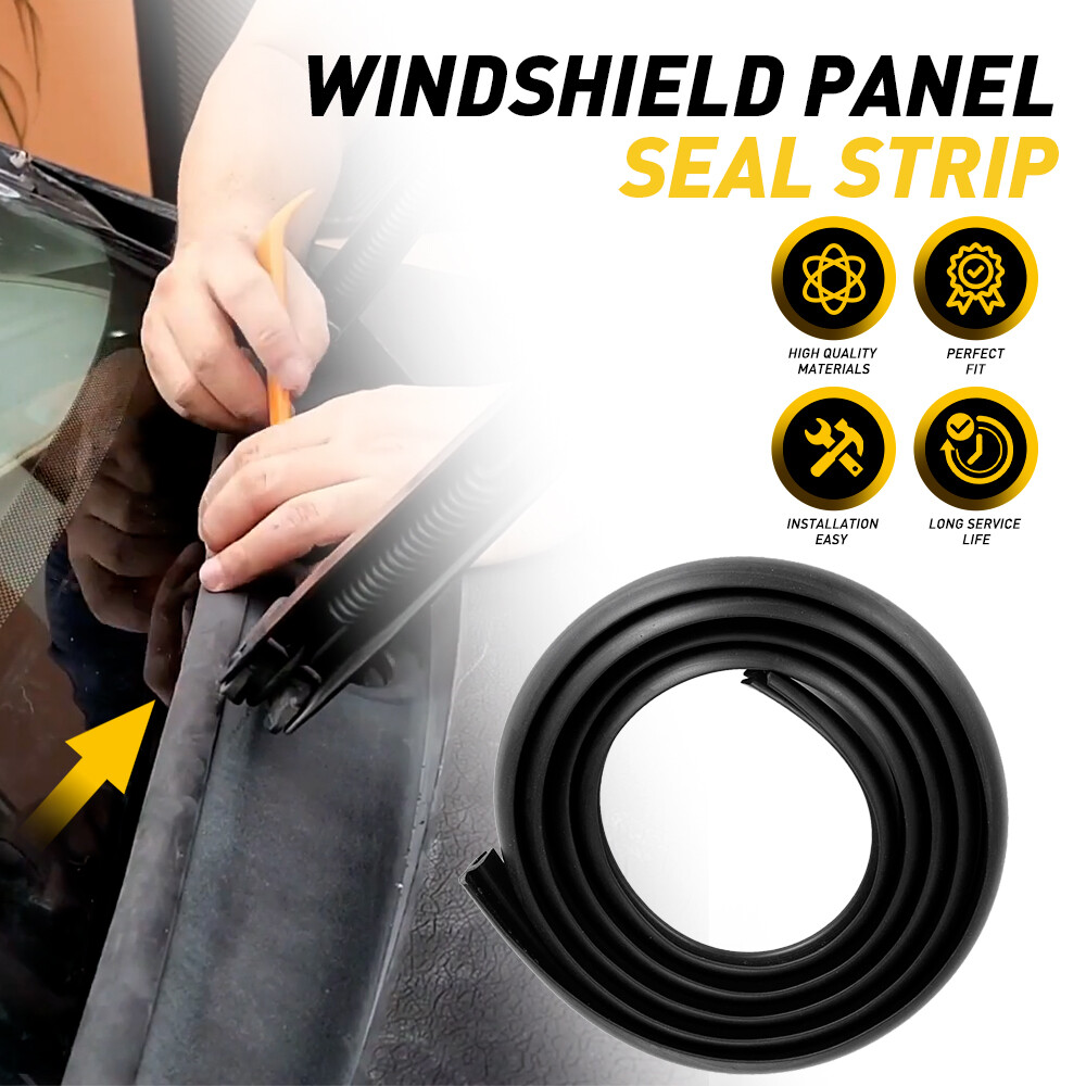 5.9ft Rubber Front Windshield Panel Seal Strip Moulding Trim for Toyota 1.8M Weatherproof Durable Protection Car Accessory Enhancement