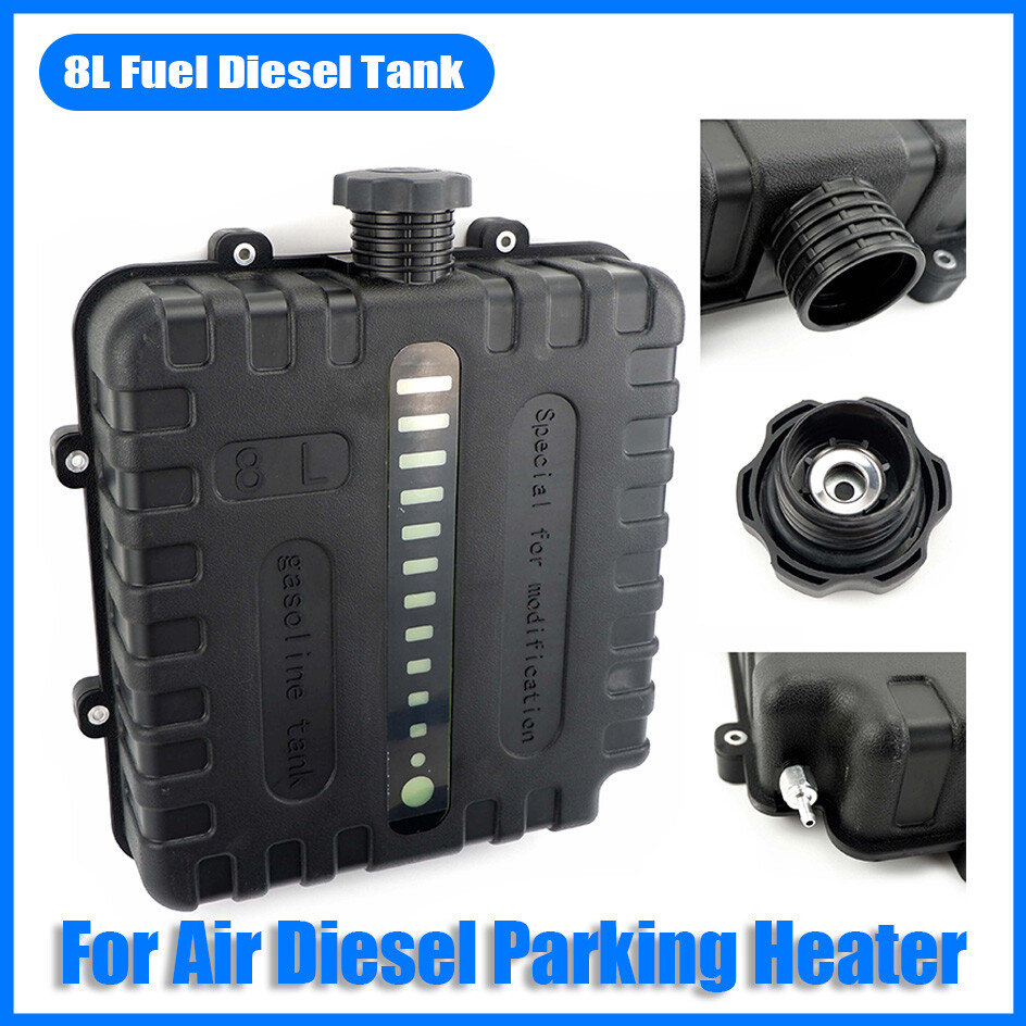 8L Air Diesel Heater Fuel Tank Oil With Cap Black Strong Hard For Car Truck VAN#