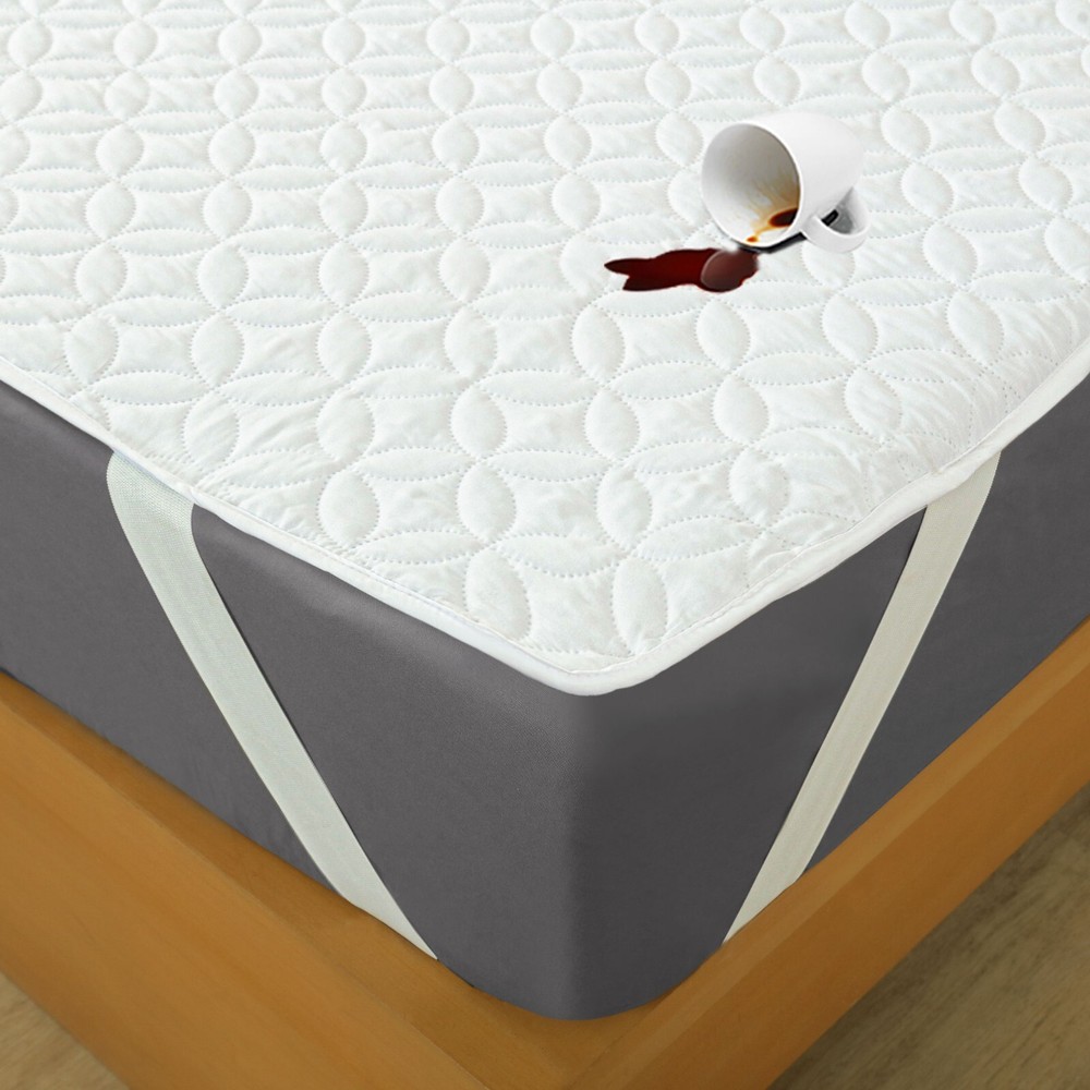 Waterproof Quilted Mattress Protector Breathable Noiseless Mattress Cover Pad