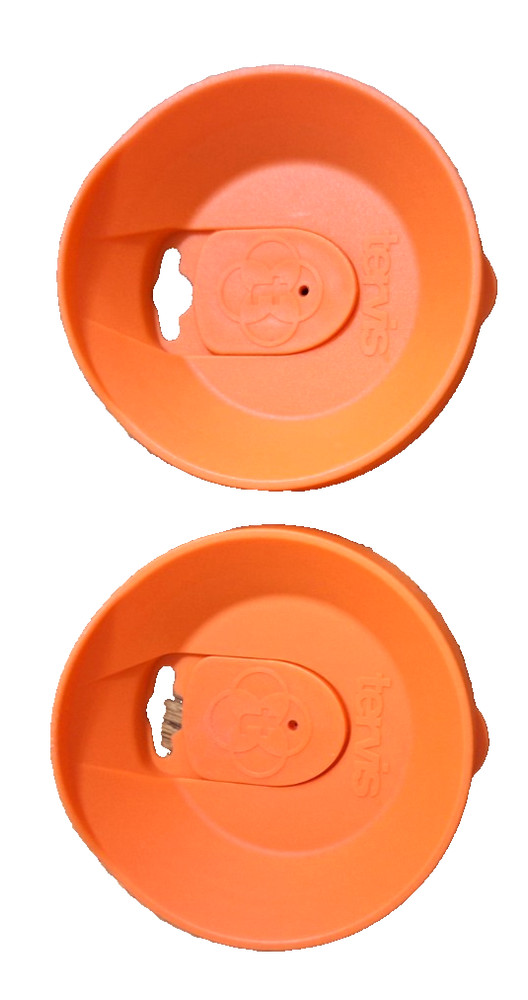 Tervis Tumbler Travel Lids with Slider Genuine 16oz. NEW - Color Orange Lot of 2