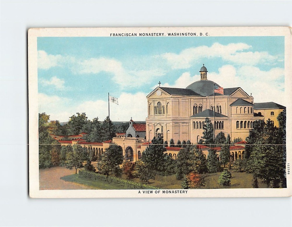 Postcard View Of Franciscan Monastery Washington DC