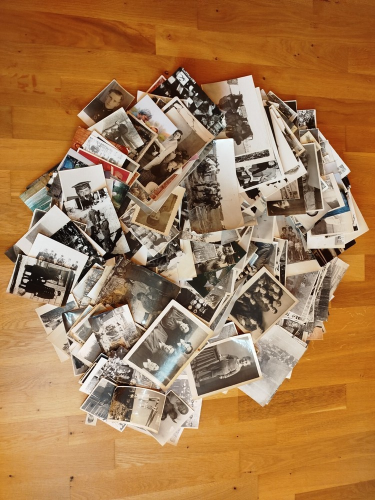 Vintage - Lot 100 pcs. - Random Photos - Black & White - Retro Photos.