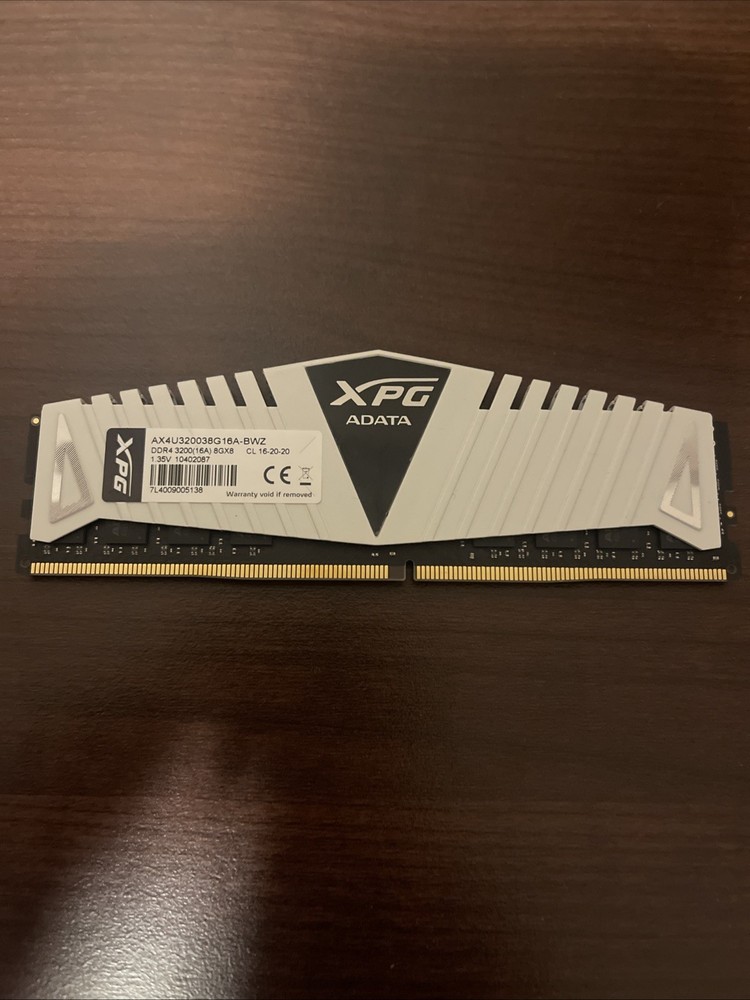 ADATA XPG 8GB DDR4-3000 PC4-24000 288-Pin DIMM Unbuffered AX4U300038G16-BWZ