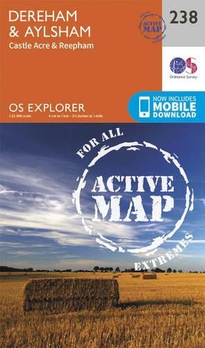 Dereham & Aylsham Map | Weatherproof | C... by Ordnance Survey Sheet map, folded
