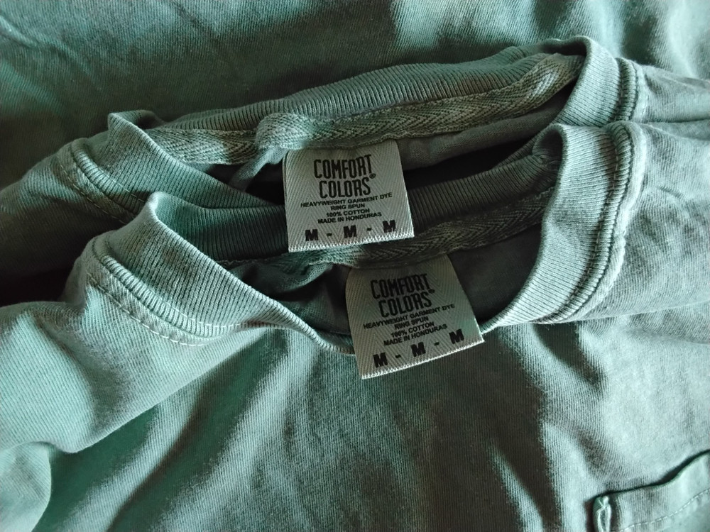 Comfort Colors Pocket T Shirt Lot Of 2 Mens Medium Long Sleeve Unworn Art Blanks