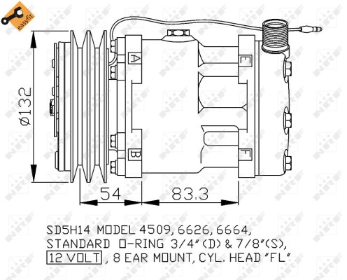 32798 NRF Compressor, Air Conditioning