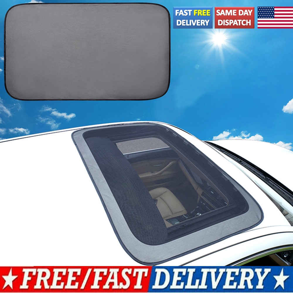 Car Magnetic Sunroof Sun Shade Moonroof Mesh Car Roof Cover Camping Bugs Screen;