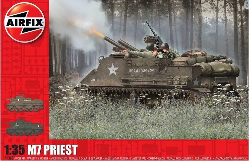 M7 Priest 1:35 WWII Military Tank Armor Plastic Model Kit A1368