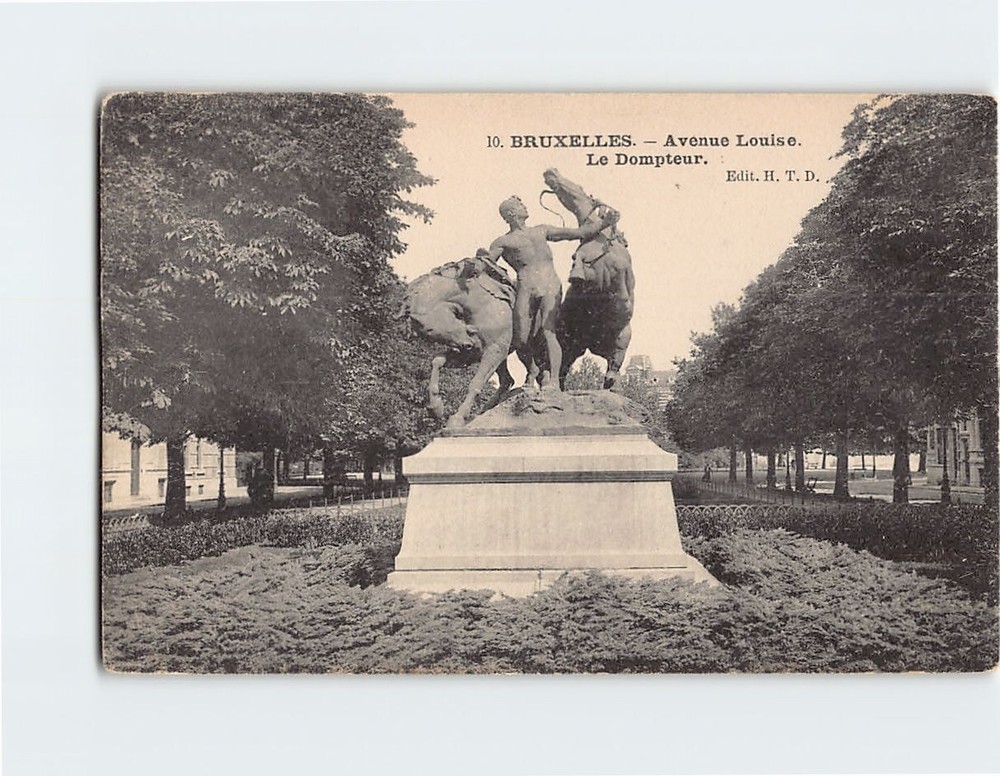Postcard Le Dompteur, Avenue Louise, Brussels, Belgium