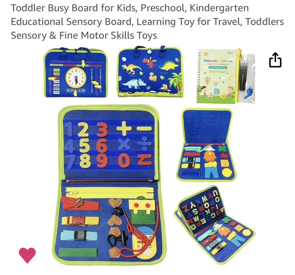 Busy Board Montessori Toys For Girls & Boys Gifts, Sensory Toys For Toddlers.