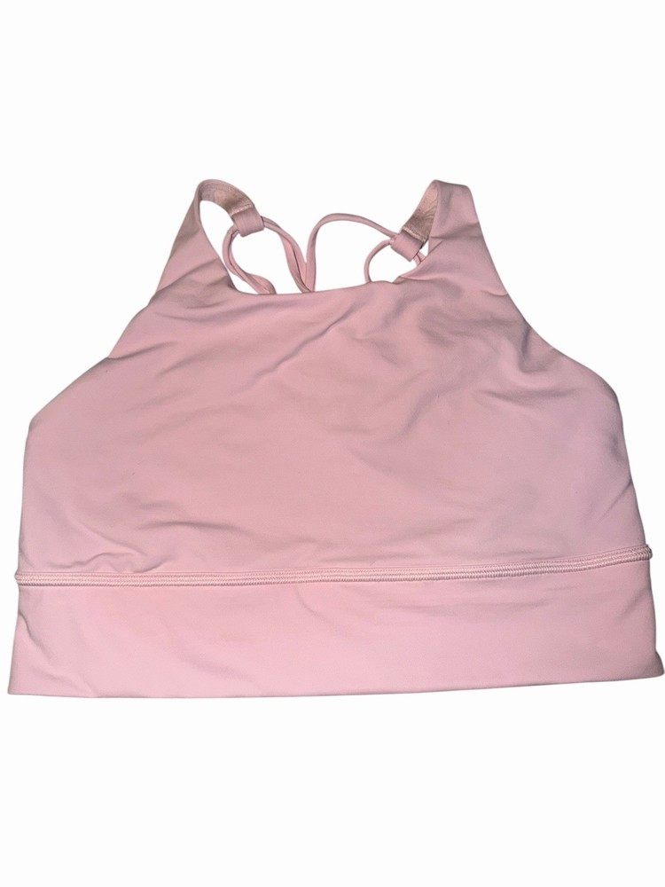 Lululemon Women's Pink Strappy Back Sports Bra Size 10 Activewear