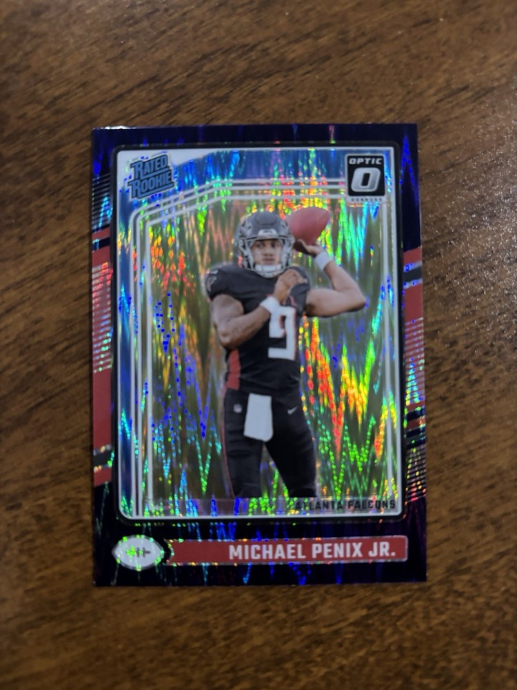 ✨2024 Donruss Optic Michael Penix Jr. Purple Shock Rated Rookie RC #279 Falcons