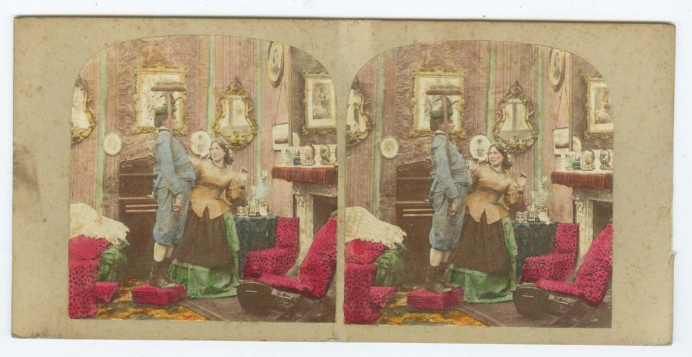 G1601~ TINTED GENRE– Complimentary to Master c.1860s  UK Stereoview