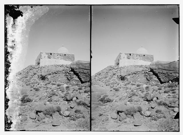 Photo:Petra Jordan 1900s Tomb on Rocky Hill Stereoscopic Photo