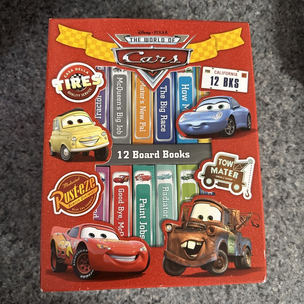 Disney Pixar set - The World of Cars - 12 Board Books 10+ Months