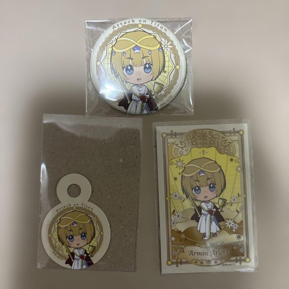 Attack on Titan Armin Tarot Can Badge Trading Card Set