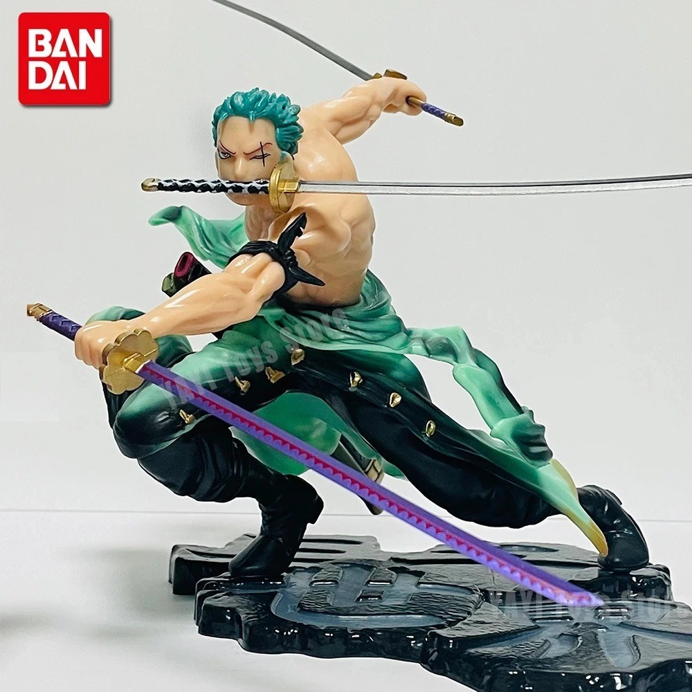 One Piece Roronoa Zoro 3 Sword Style PVC Anime Figure Collectible
