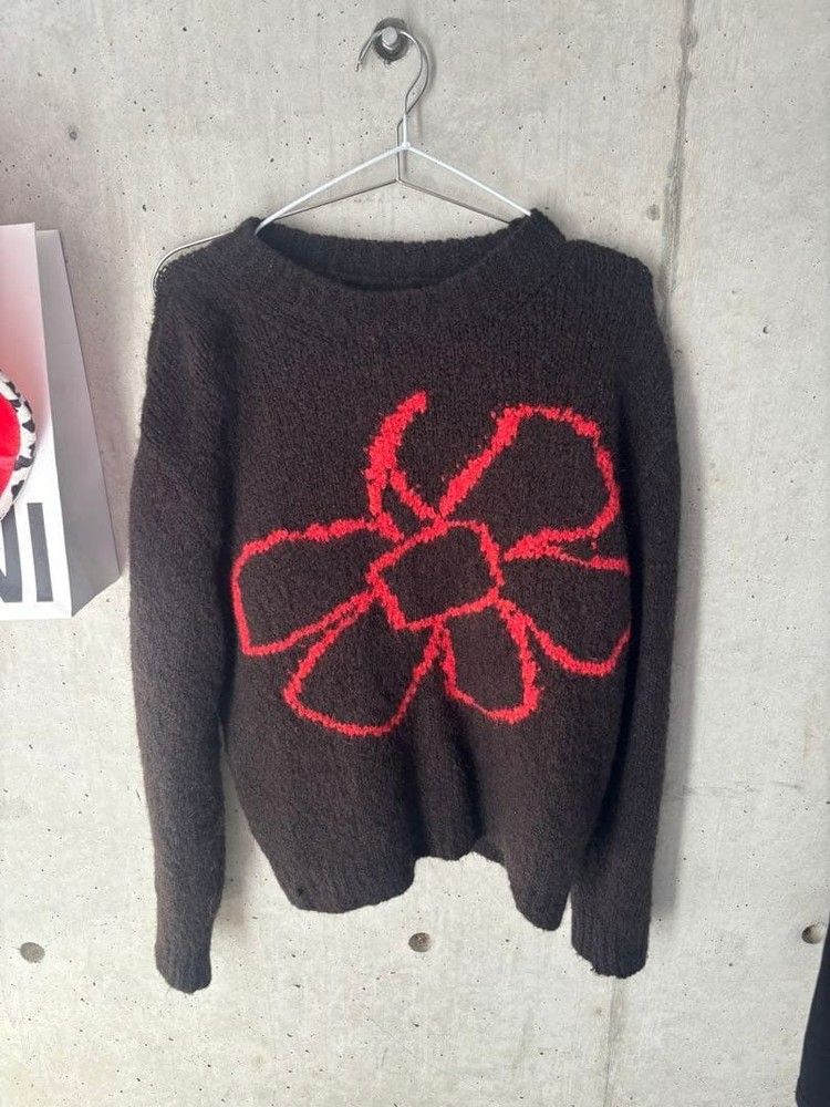 Paloma Wool Hana Flora Unisex Knit Brown Red Size L