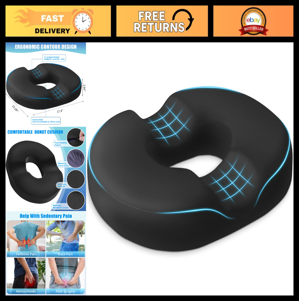 Donut Pillow Seat Cushion for Tailbone Pain Relief, Postpartum & Hemorrhoids, Me
