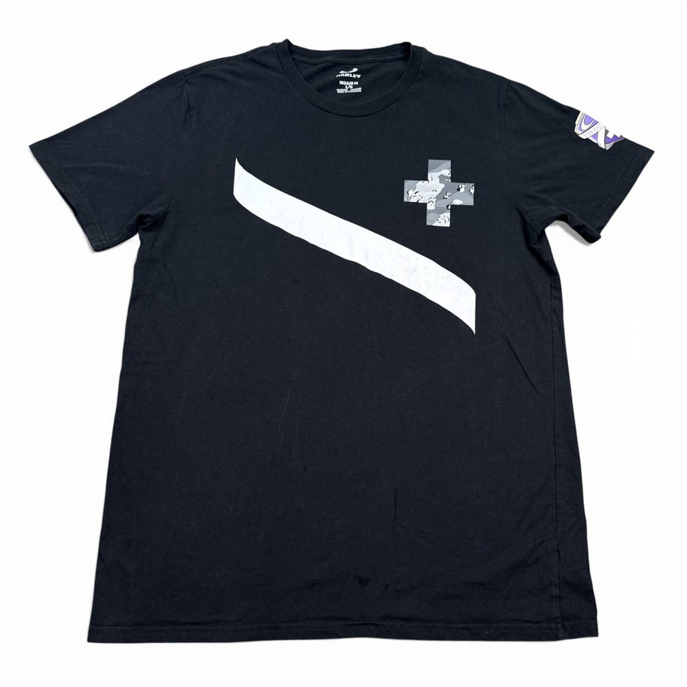 Oakley Infinite Hero T Shirt Mens Size Large Black Big Logo Regular Fit Tee