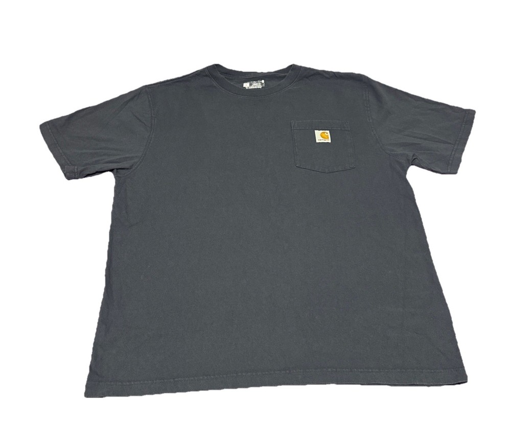 Carhartt Pocket Tee Shirt Mens Large Gray Short Sleeve Logo