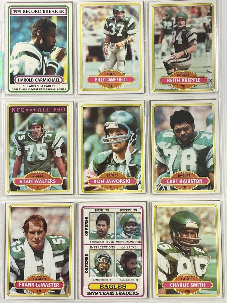 1980 Topps Football Philadelphia Eagles Team Set - Lot Of 25 Cards