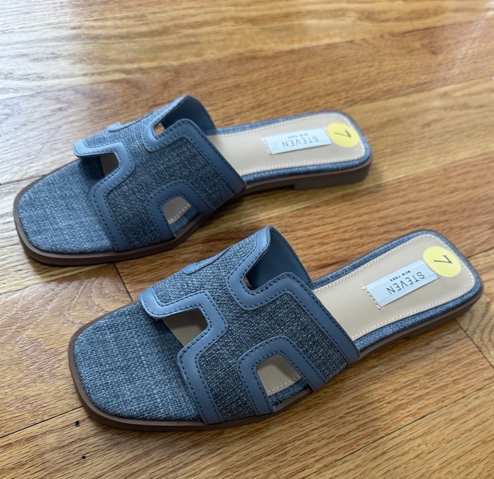 Steve Madden Sandals Slides size 7 denim