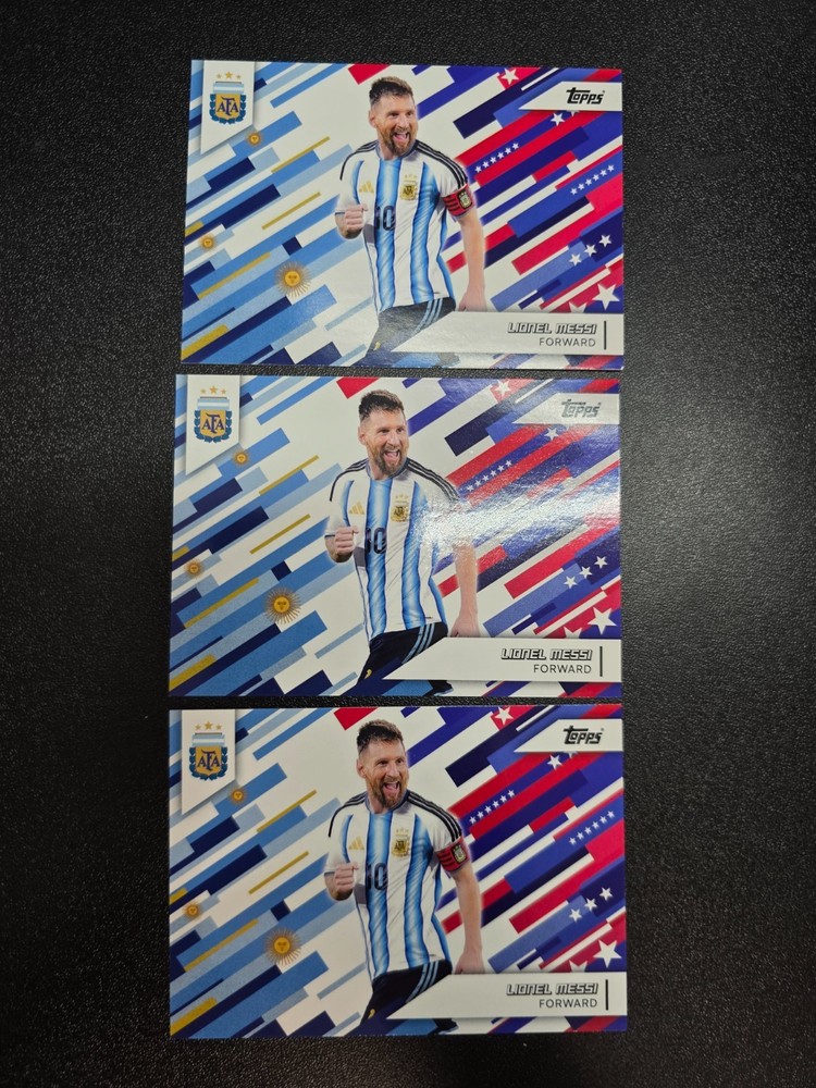 2025-26 Topps Argentina team set soccer insert 3 lots-Lionel Messi