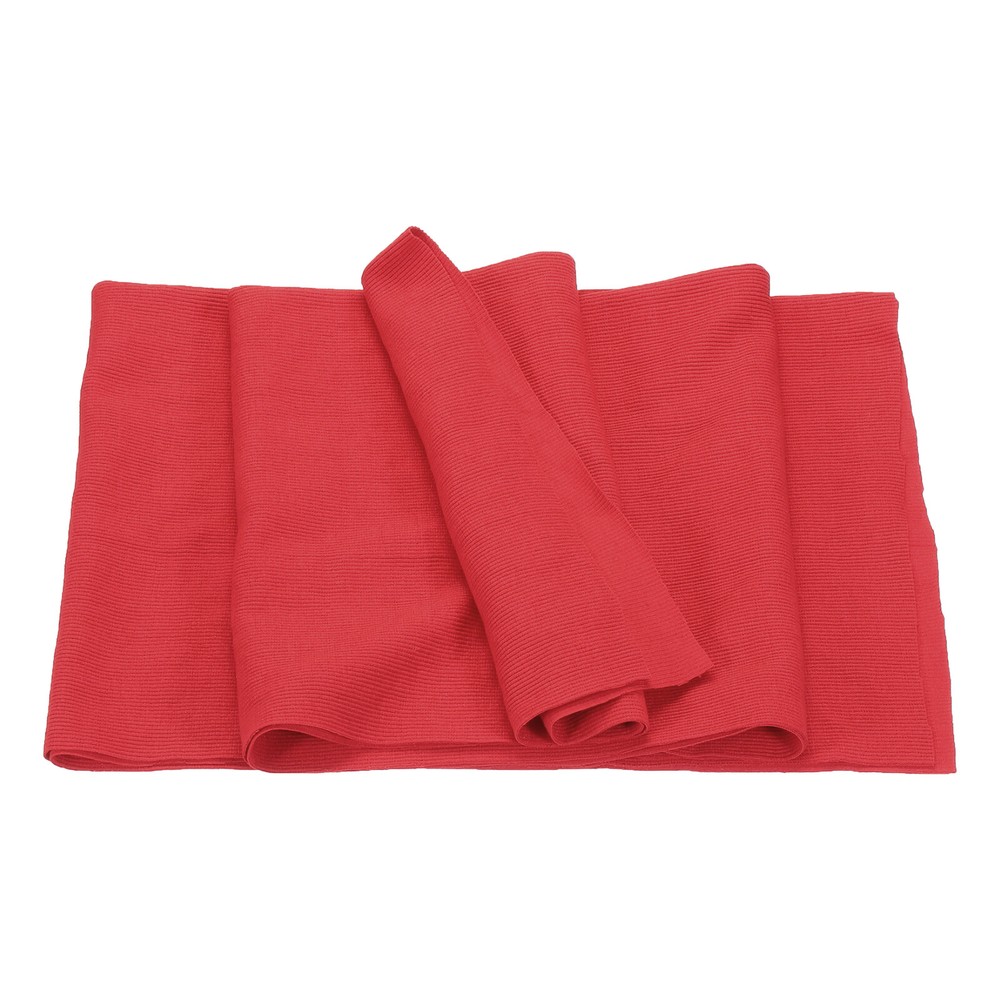 50cm x 1.2m Elastic Cuffs Ribbed Trim Cotton Fabric Knitted Stretch Band Red