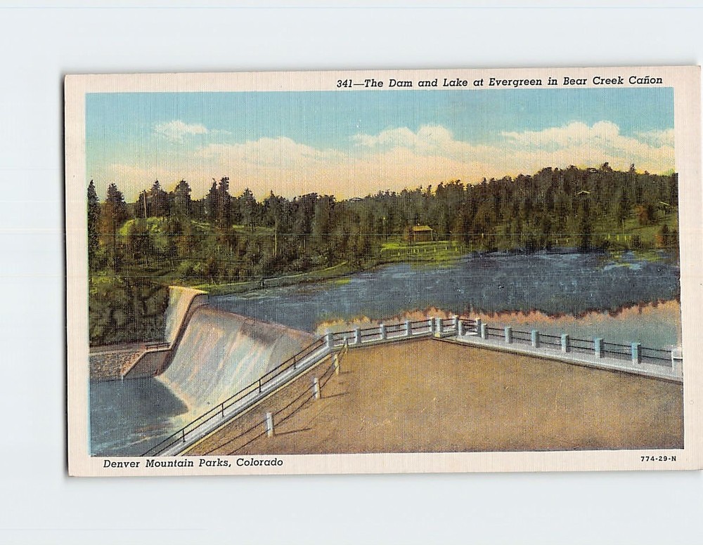 Postcard Dam and Lake Evergreen Bear Creek Canyon Denver Mountain Parks Colorado