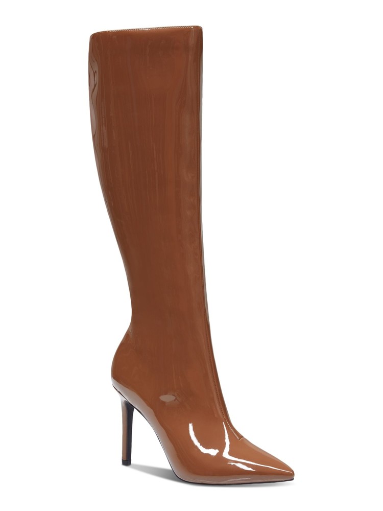 INC Womens Cognac Brown Goring Rajelp Pointed Toe Stiletto Boots Shoes 6.5 M