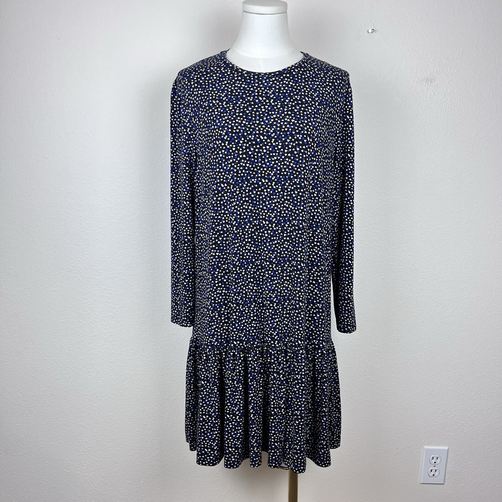 Saint Sofia Dress Womens Six Mini Drop Waist Heart Polka Dot Boho Cottage Black