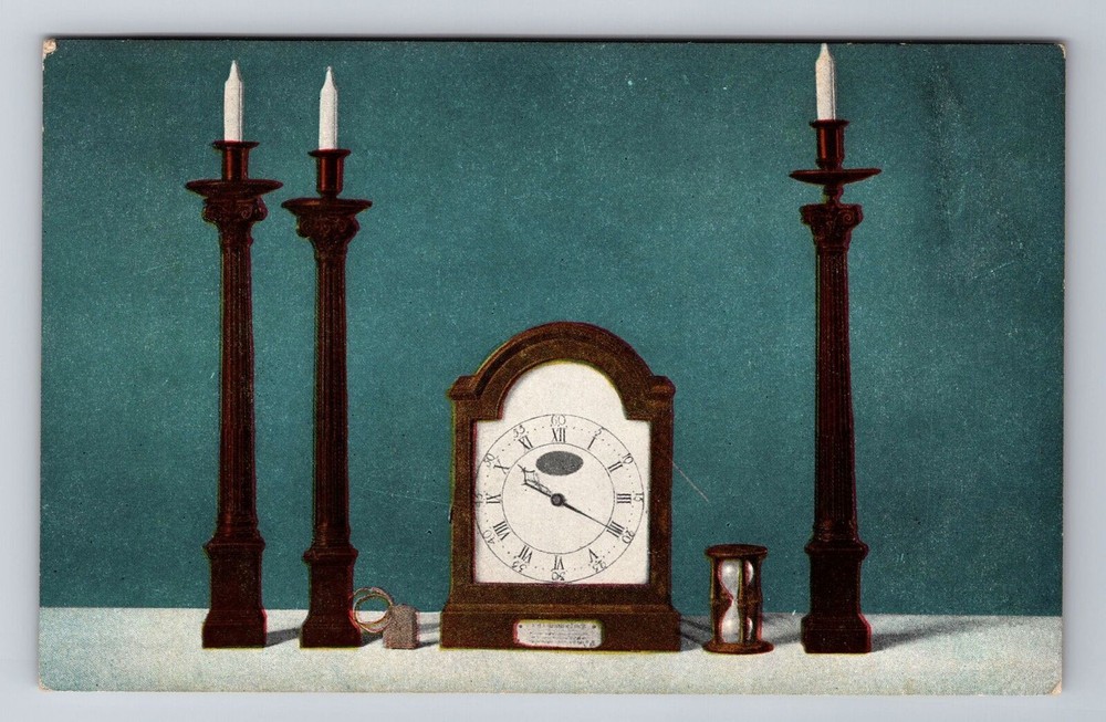 Alexandria VA-Virginia, Washington Bed Chamber Clock, Antique Vintage Postcard