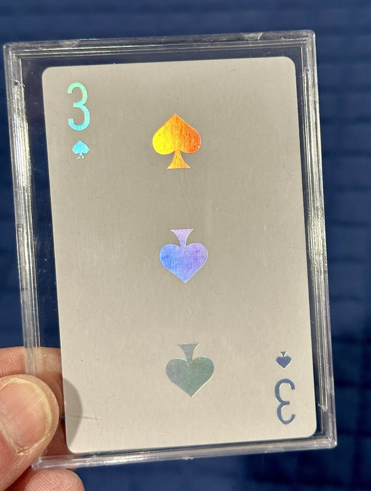 Christian Dior Authentic Playing Card in Case - Three Of Spades - 👑