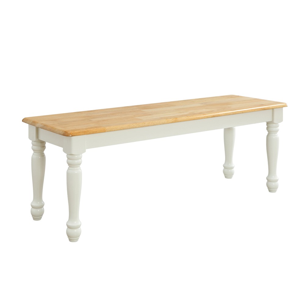 Better Homes & Gardens Autumn Lane Farmhouse Solid Wood Dining Bench White