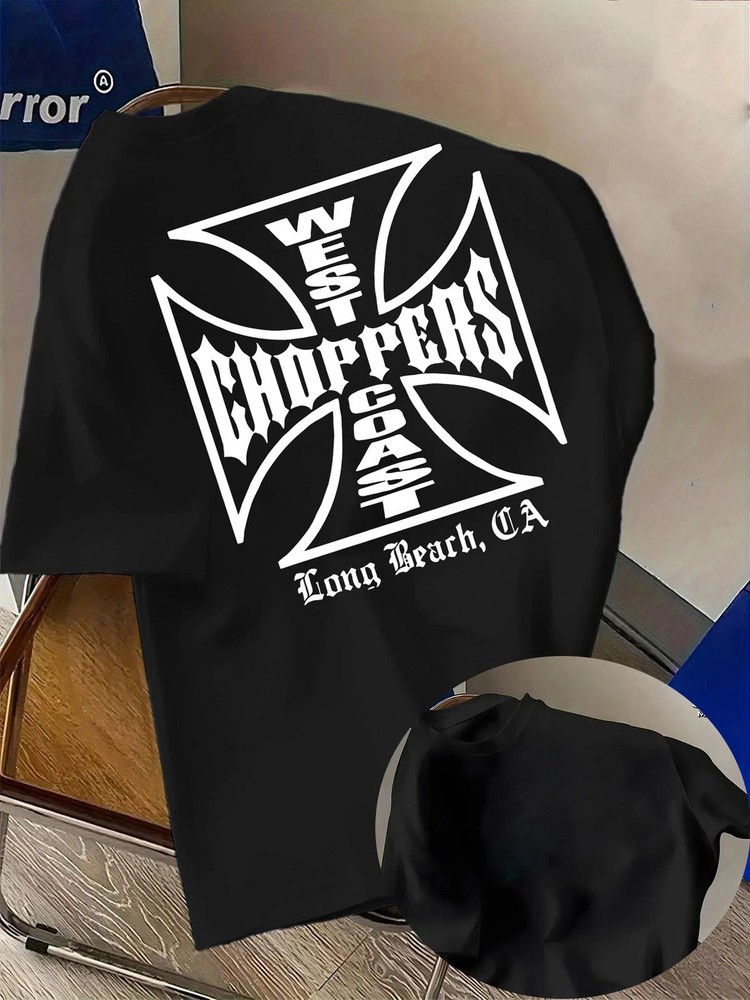 Men'S Trendy T-Shirt Featuring a Unique West Coast Choppers Letter Print shirt
