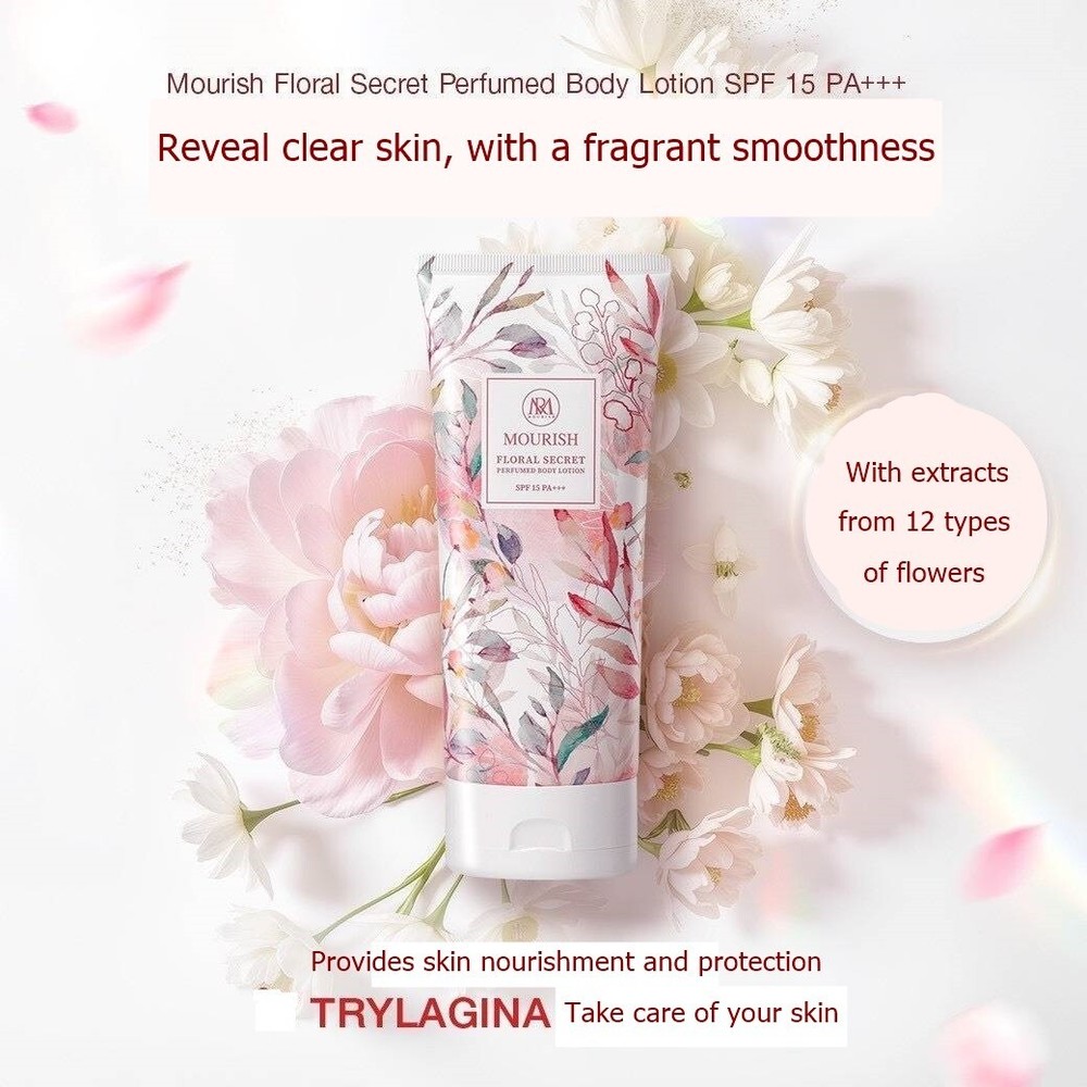 Mourish Floral Secret Perfumed Body Lotion SPF15 PA+++ With 12Types Flowers 130g