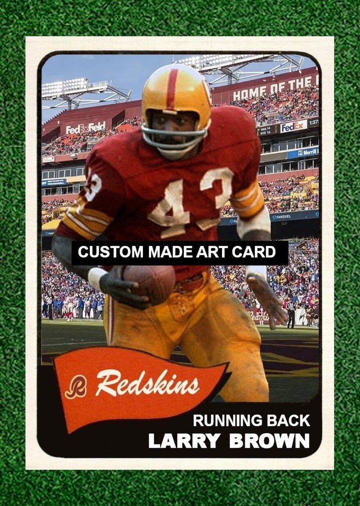 Larry Brown Washington Redskins Football Art Card