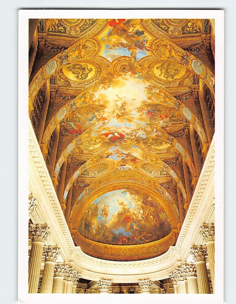 Postcard The Ceiling Royal Chapel Chateau de Versailles France