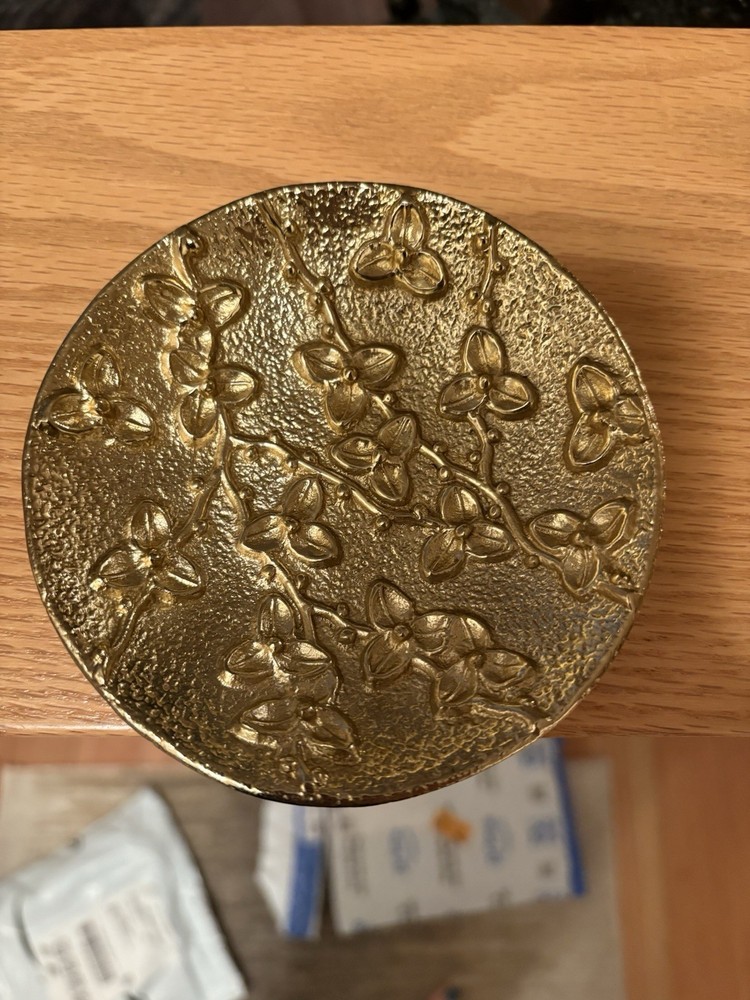 Michael Aram gold trinket dish with a box
