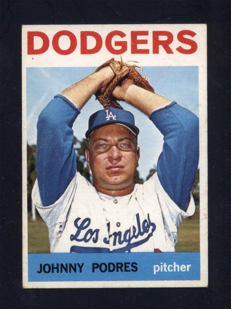 1964 Topps High #580 Johnny Podres Dodgers (EX)