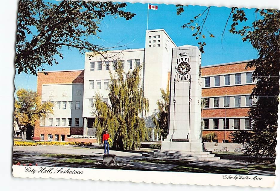 Postcard City Hal Saskatoon Saskatchewan Canada