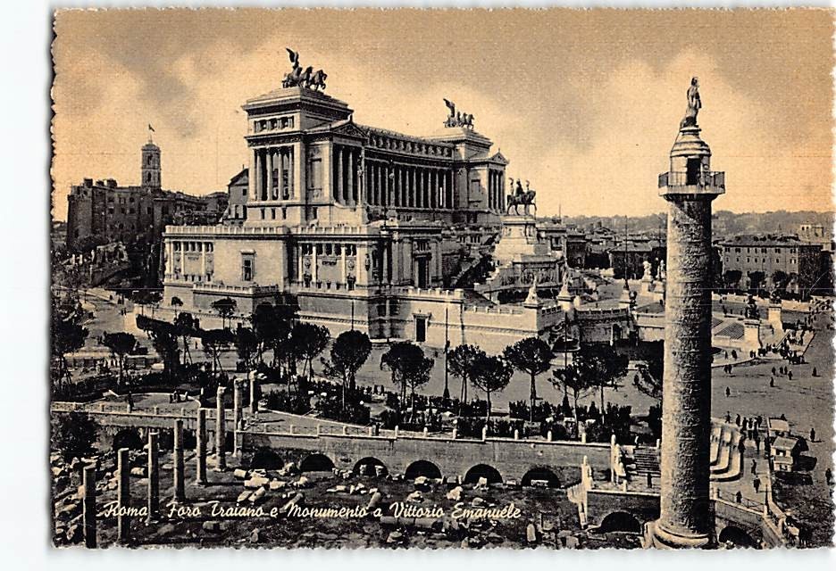Postcard Monument to Victor Emmanuel II Rome Italy